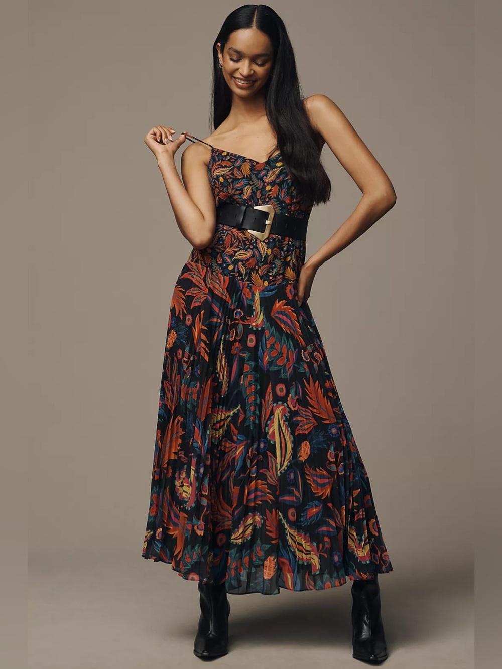 Farm Rio x Anthropologie Sleeveless Midi Slip Dress